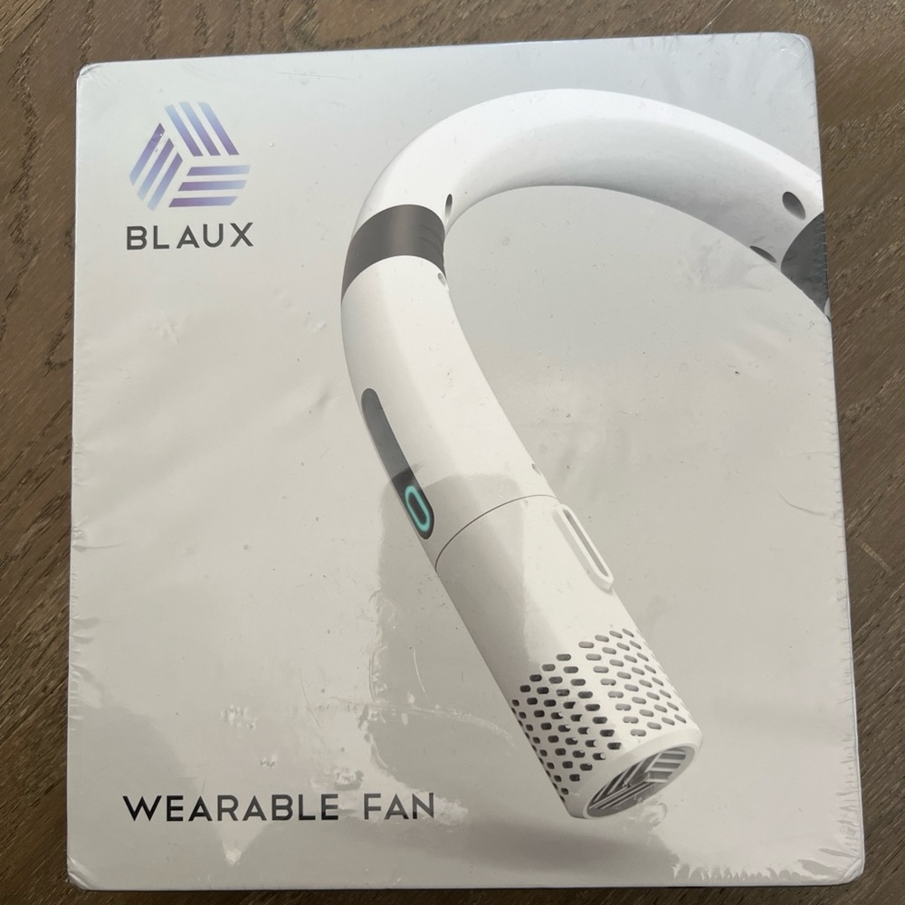 Blaux 30337 Wearable AC Plus Recharge Neck Fan 3 Speed Portable Mini Air Cooler